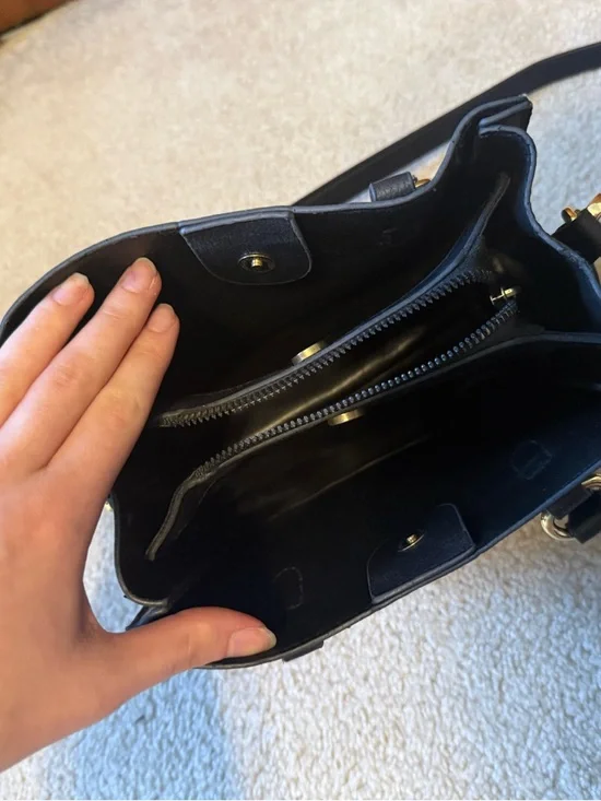 Amazon Black Satchel with Gold Hardware - Picture 3 of 6